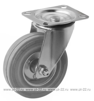 Поворотное колесо с серой резиной SC 55 f